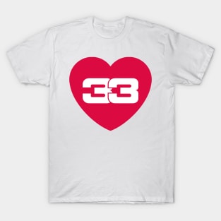 Heart 33 Max Verstappen Formula One T-Shirt